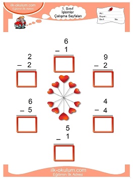 Çocuklar İçin toplam işlemi yaprak testleri 